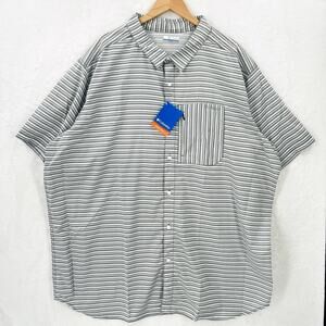 Columbia Vented Shirt Mens 4XT Gray Striped Outdoor Fishing New with Flaw
